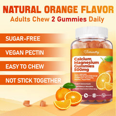 Chewable calcium magnesium gummies for adults