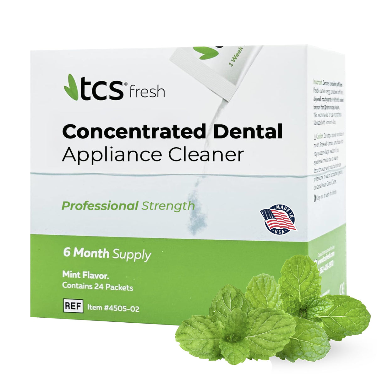 Box of TCS Fresh Dental Appliance Cleaner – 24 count