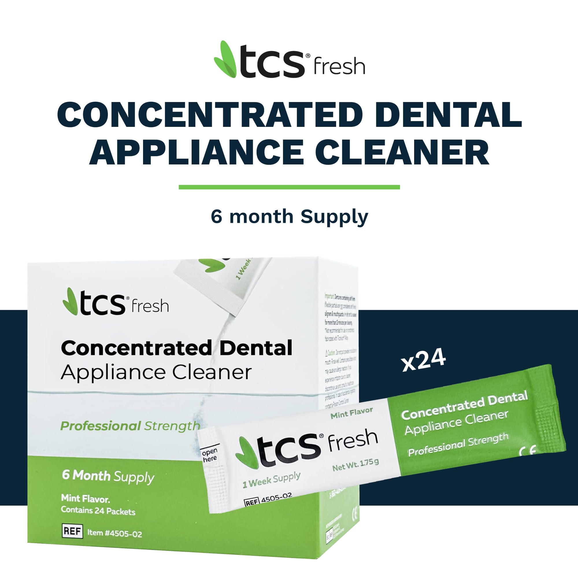 Professional-strength concentrated cleaner for dentures and aligners