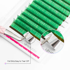 TDANCE colorful lashes tray brown close-up blends naturally.