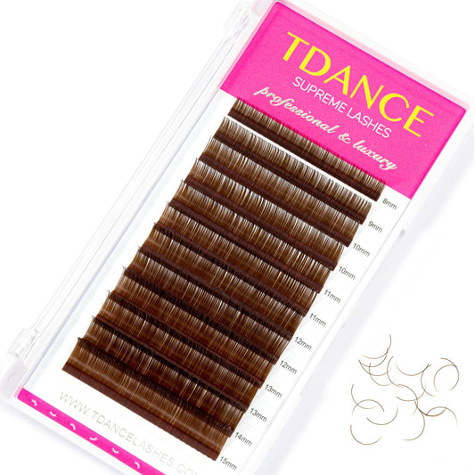 TDANCE Colorful Lashes Tray with mixed lengths for versatile eye styling.