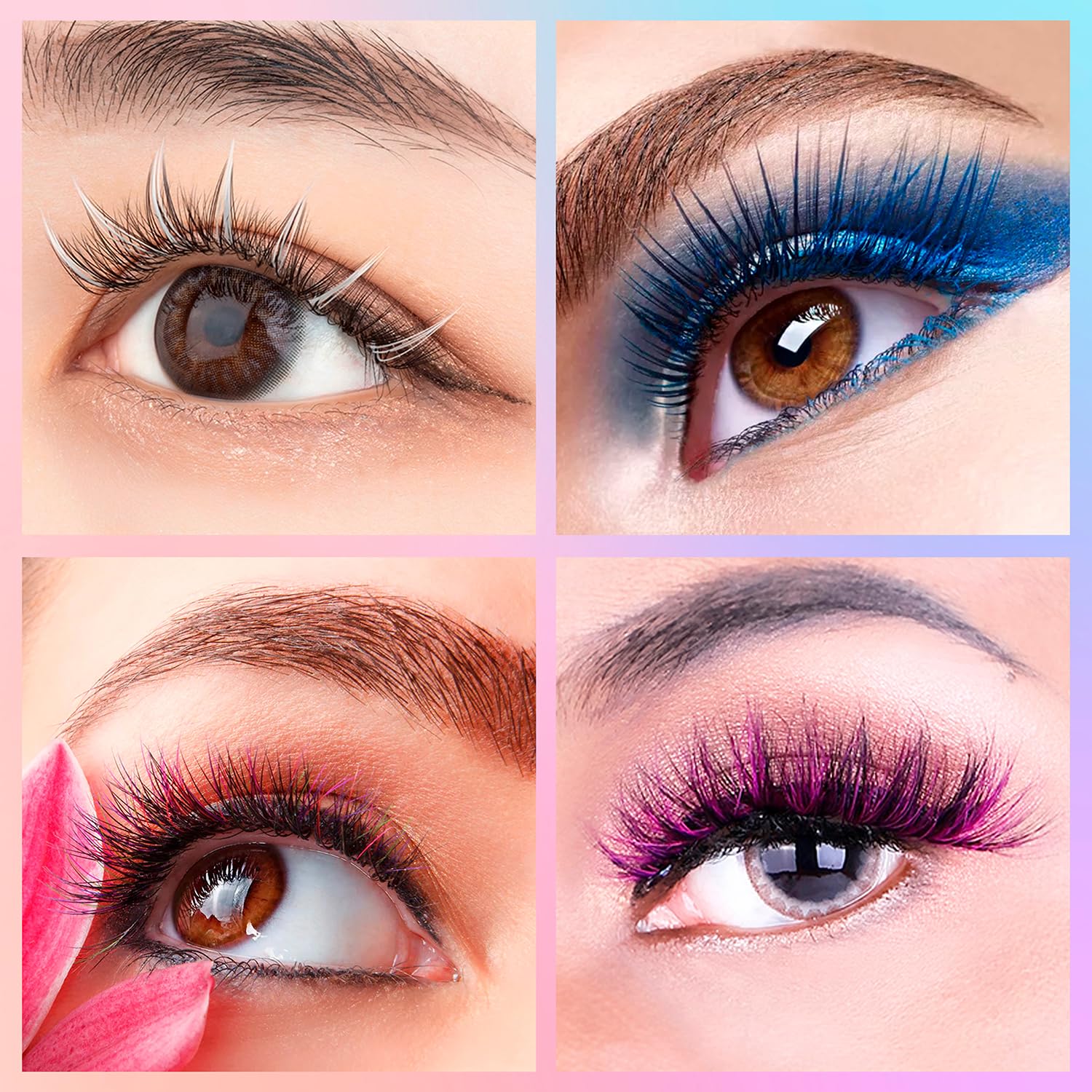 TDANCE Colorful Lashes purple tray creates luxe lashes