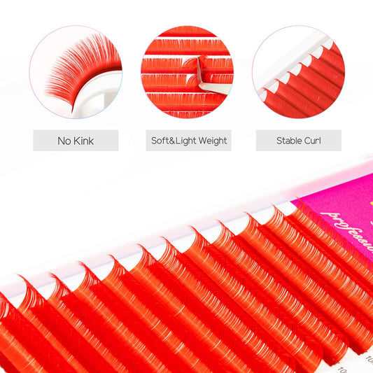 TDANCE Colorful Lashes red tray for bold eye contrast
