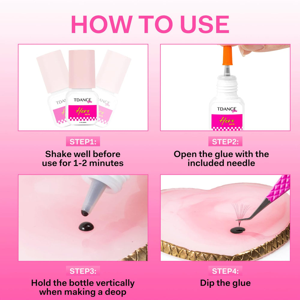 TDANCE Eyelash Extension Glue latex-free for sensitive clients