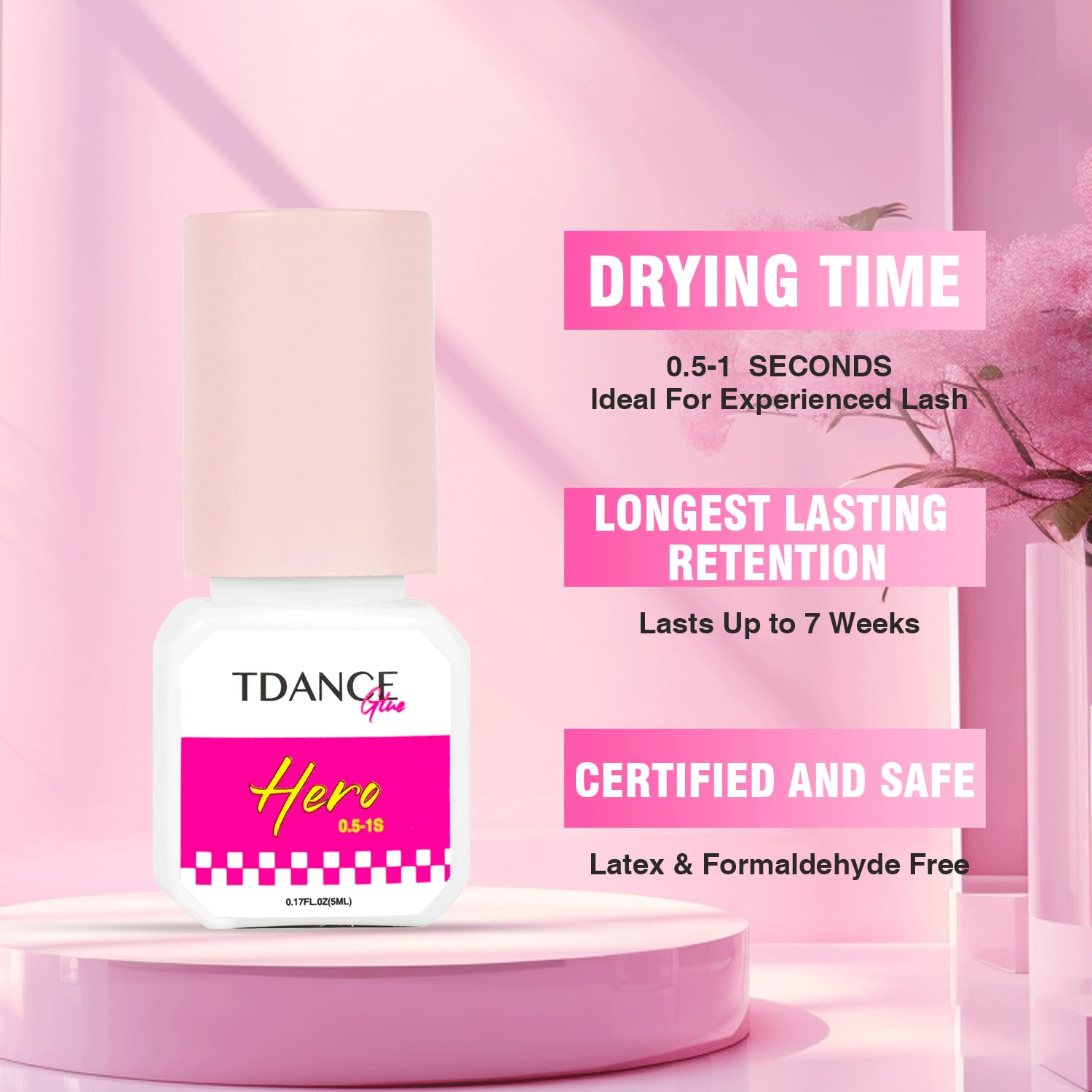 TDANCE Eyelash Extension Glue salon-use-only label on packaging