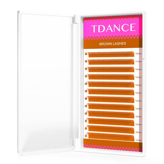 TDANCE light brown lash extensions pack for natural color boost.