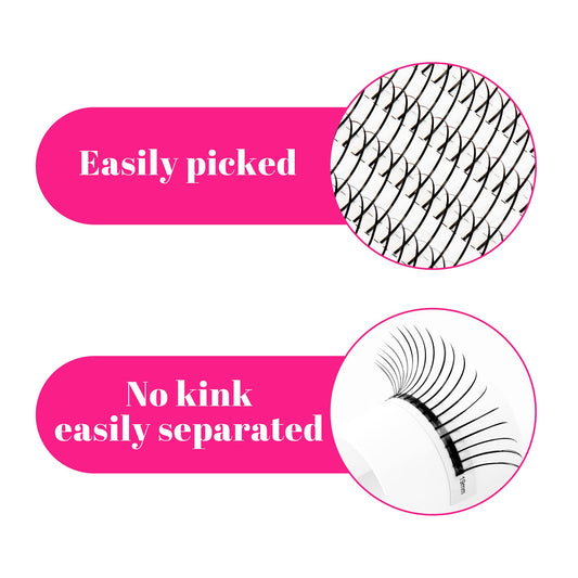 TDANCE Spikes lash extensions close-up of premium Korean PBT material