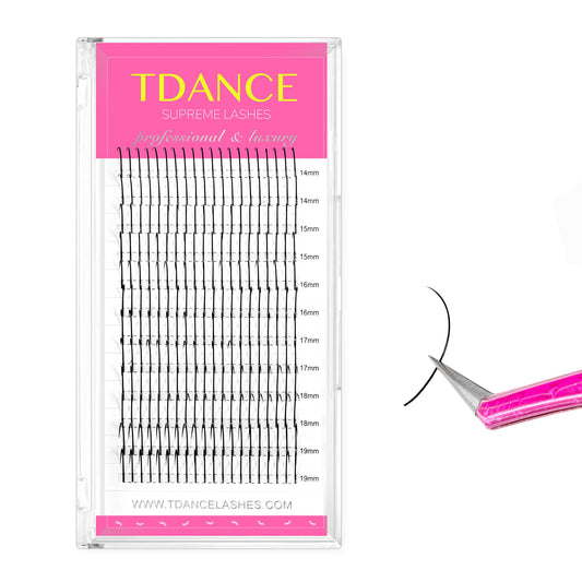 TDANCE Spikes premade spikes tray showcasing dramatic volume potential