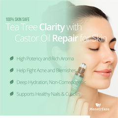 Graphic highlighting Tea Tree Oil and Castor Oil ingredients