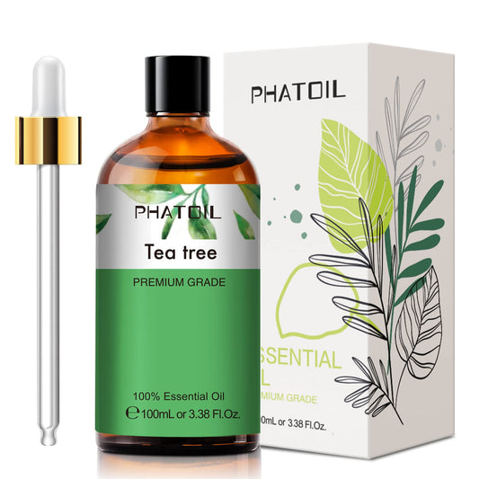 Tea Tree Essential Oil 100ml in amber bottle