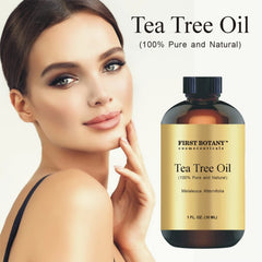 Front view of the 1 oz bottle of First Botany Tea Tree Oil