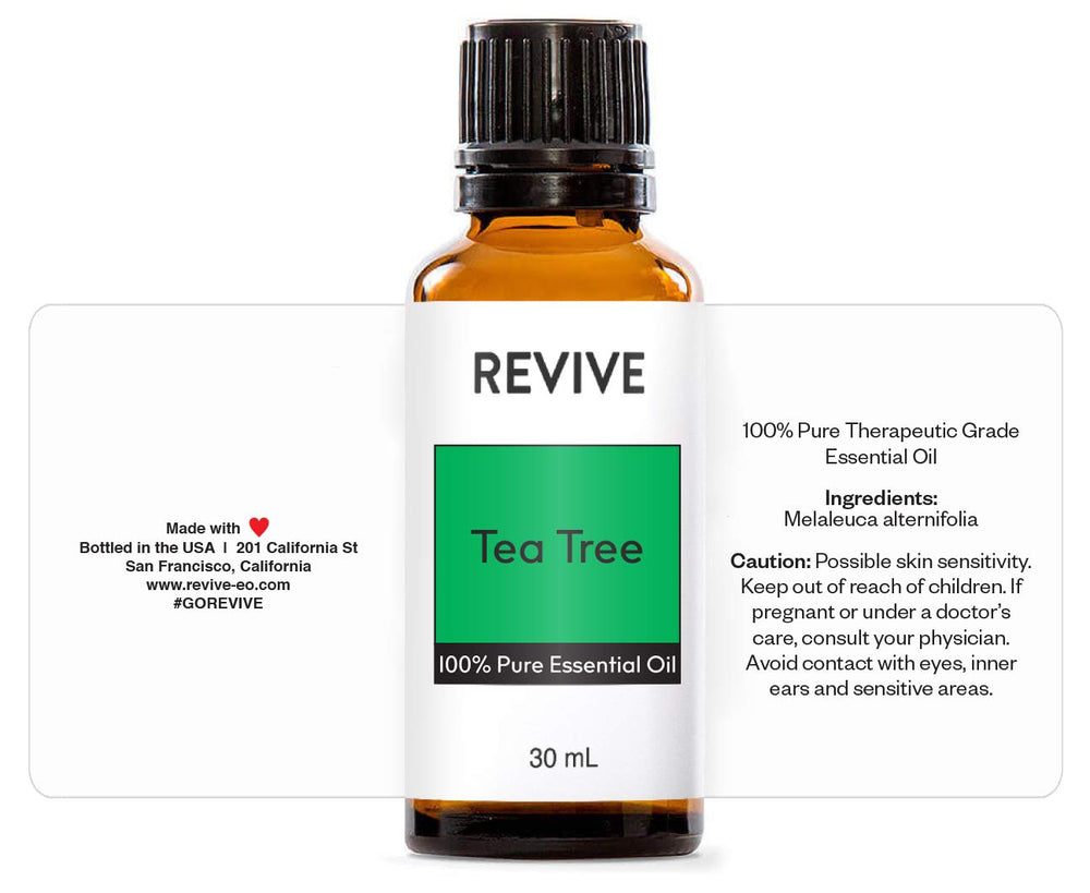 Tea Tree Essential Oil 30mL bottle with label