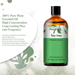 Amber bottle with built-in dropper for tea tree oil