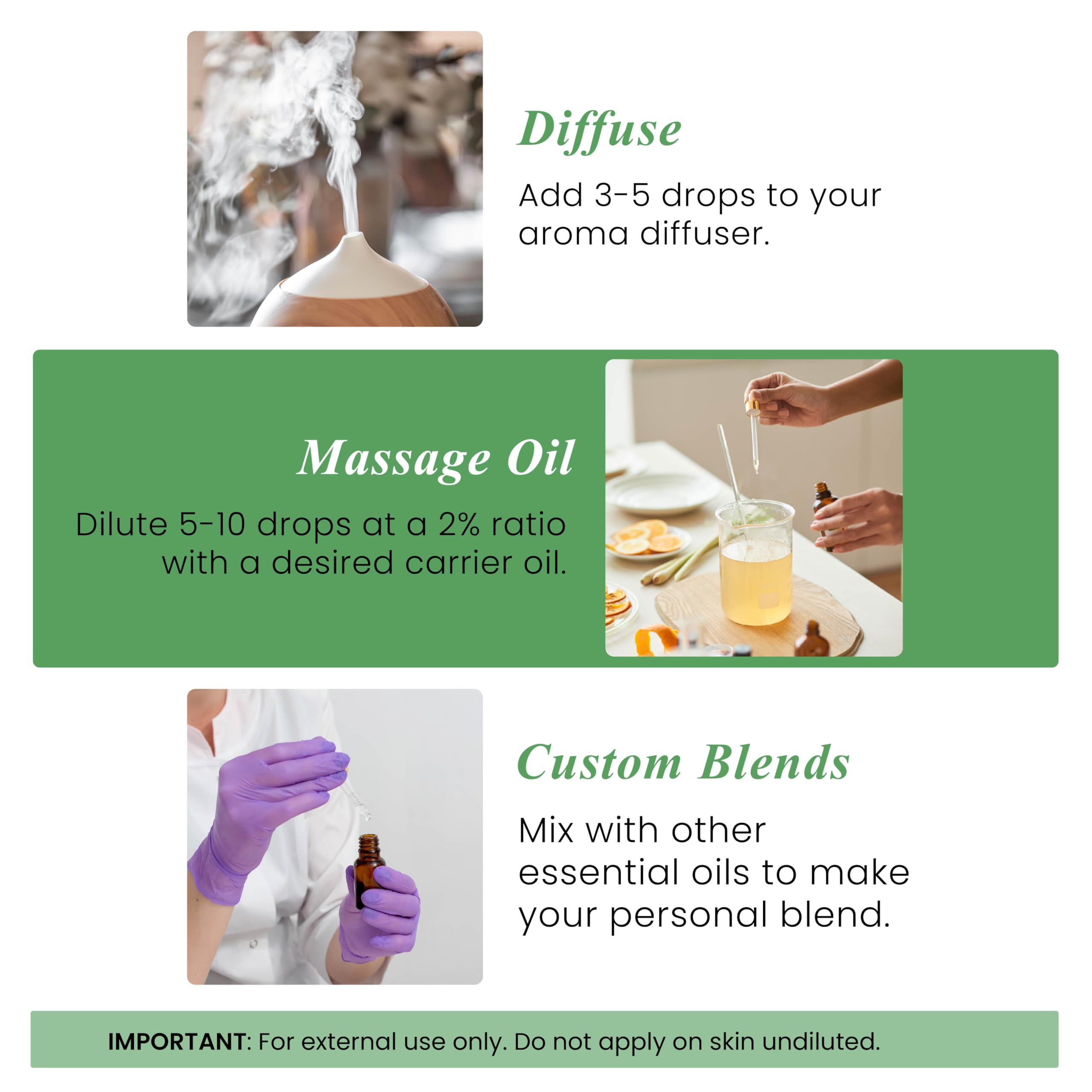 Tea tree oil diffuser and aromatherapy setup