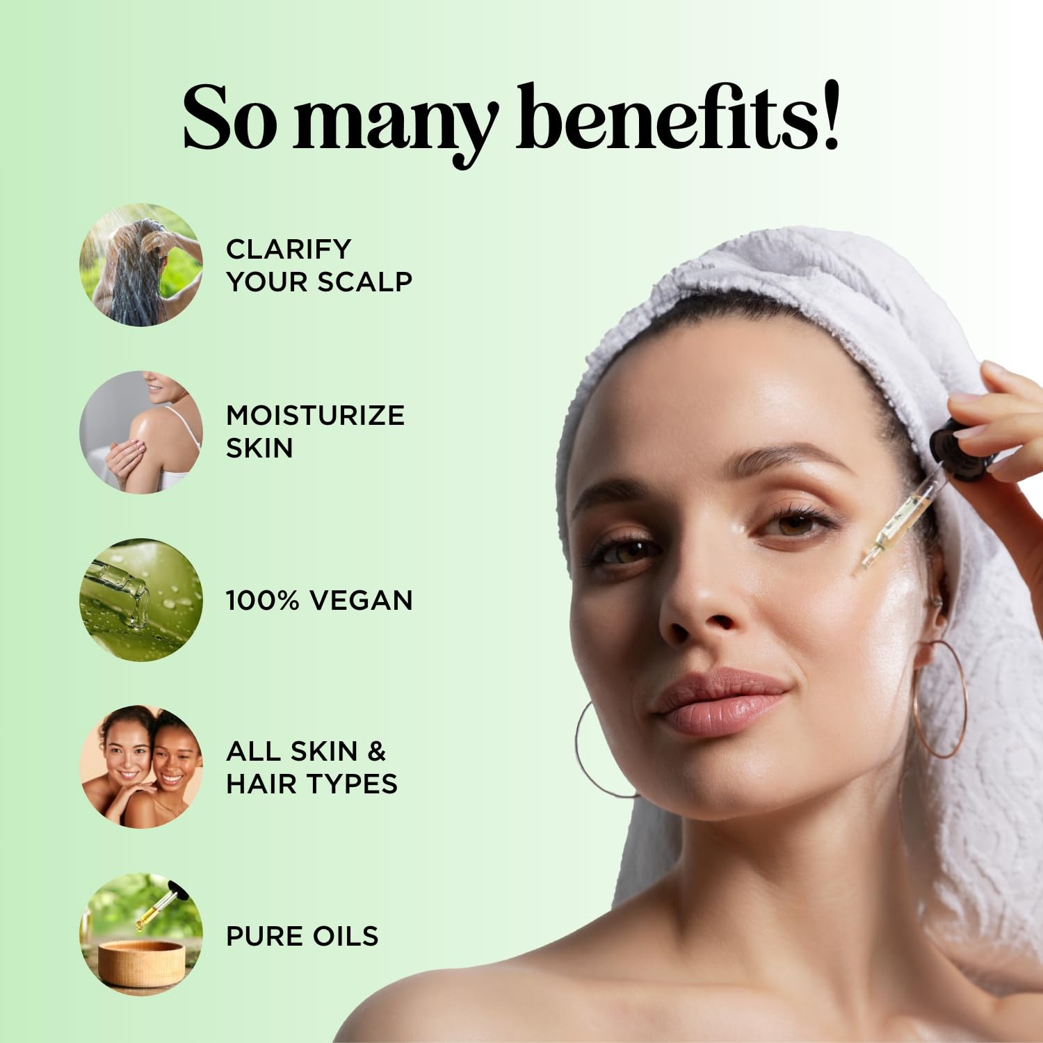 hair care concept with tea tree oil