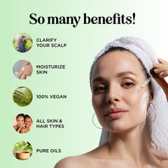 hair care concept with tea tree oil