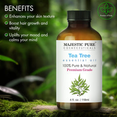 Lab-tested tea tree oil quality guarantee label