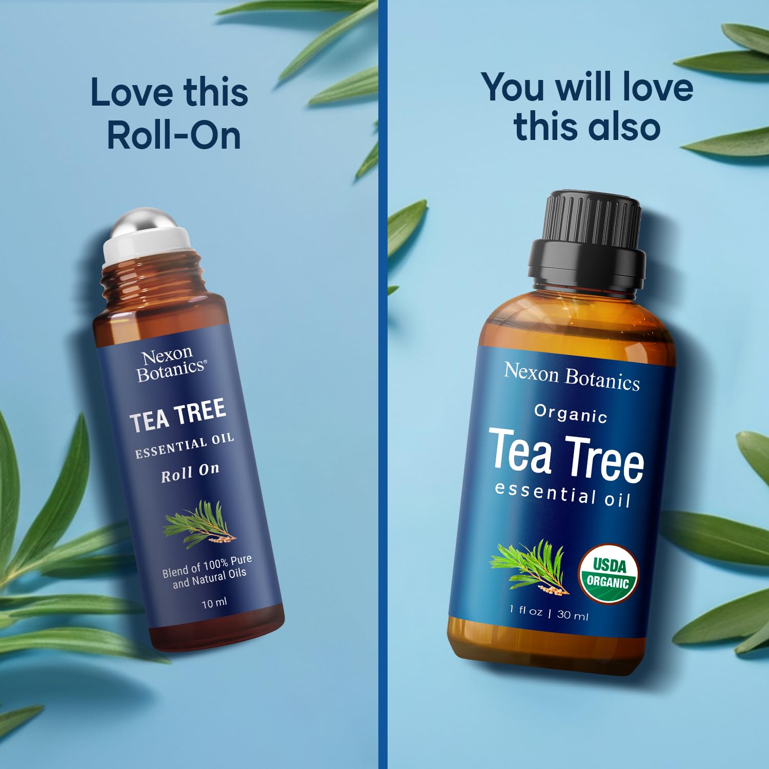 Non-greasy formula with tea tree and grapeseed oils