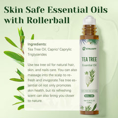 Front view of Tea Tree Oil Roll On packaging