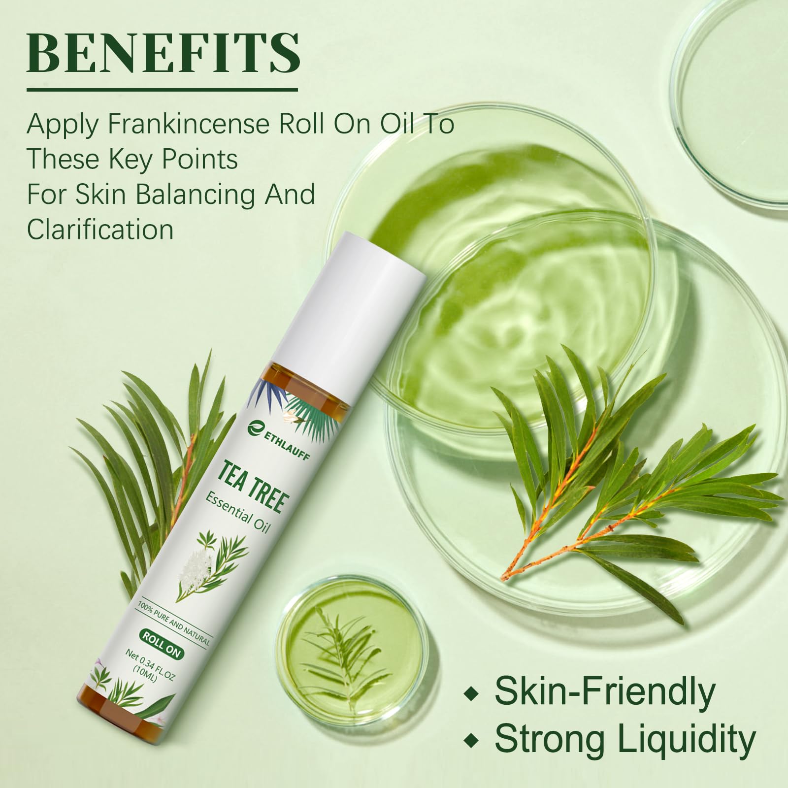 Travel-friendly Tea Tree Oil Roll On in a small bottle