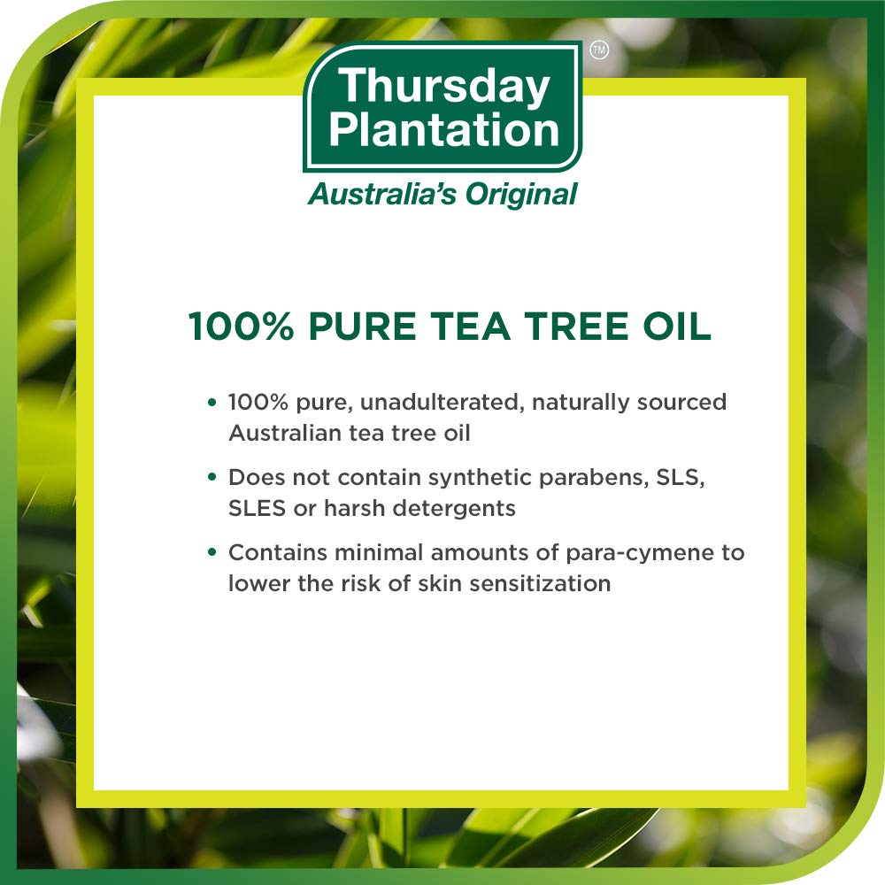 Skin care usage of tea tree oil for cleansing