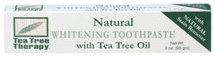 Tea Tree Therapy Natural Whitening Toothpaste 3 oz front view