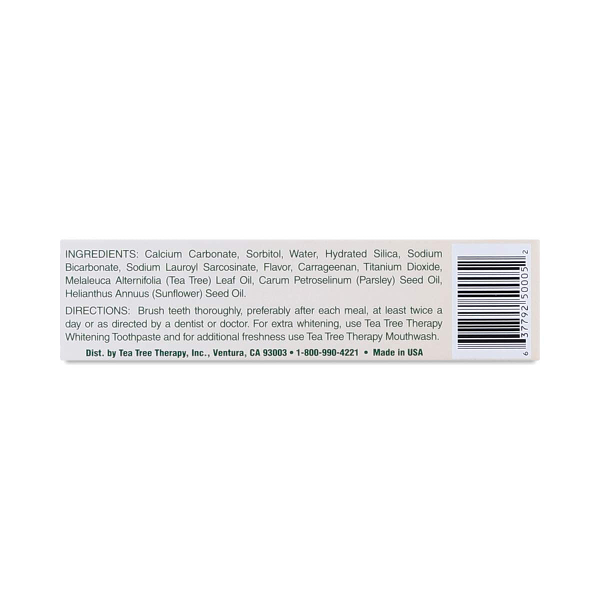 Product shot of Tea Tree Therapy 5 oz tubes in a six-pack