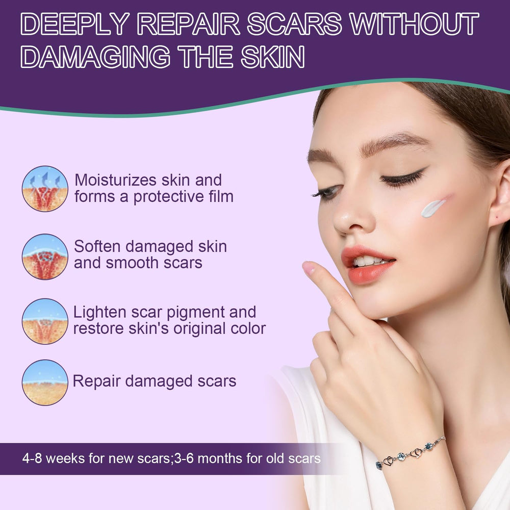 Tearich silicone scar cream applied on face suitable for sensitive skin