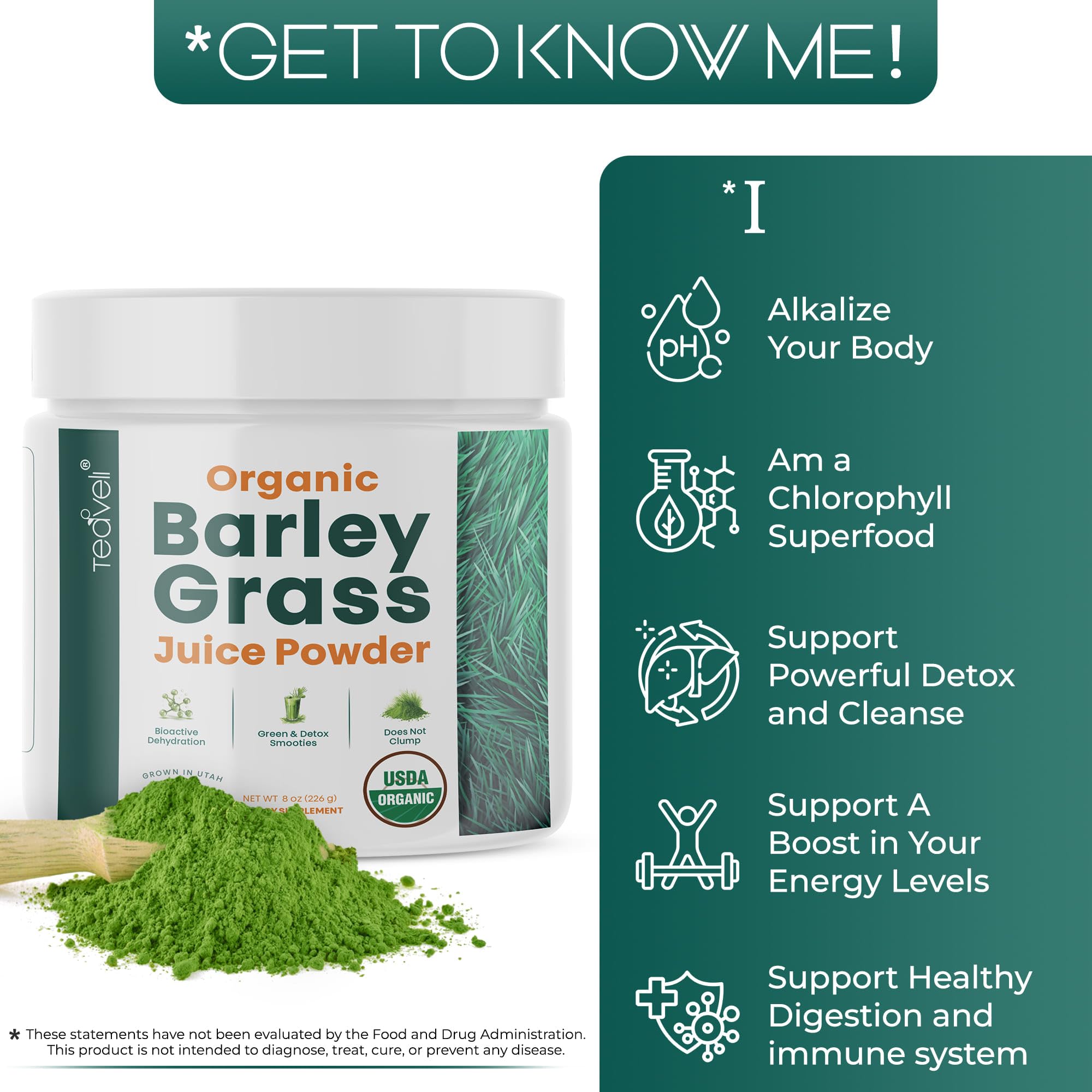 Gluten-free barley grass juice powder with no gluten ingredients