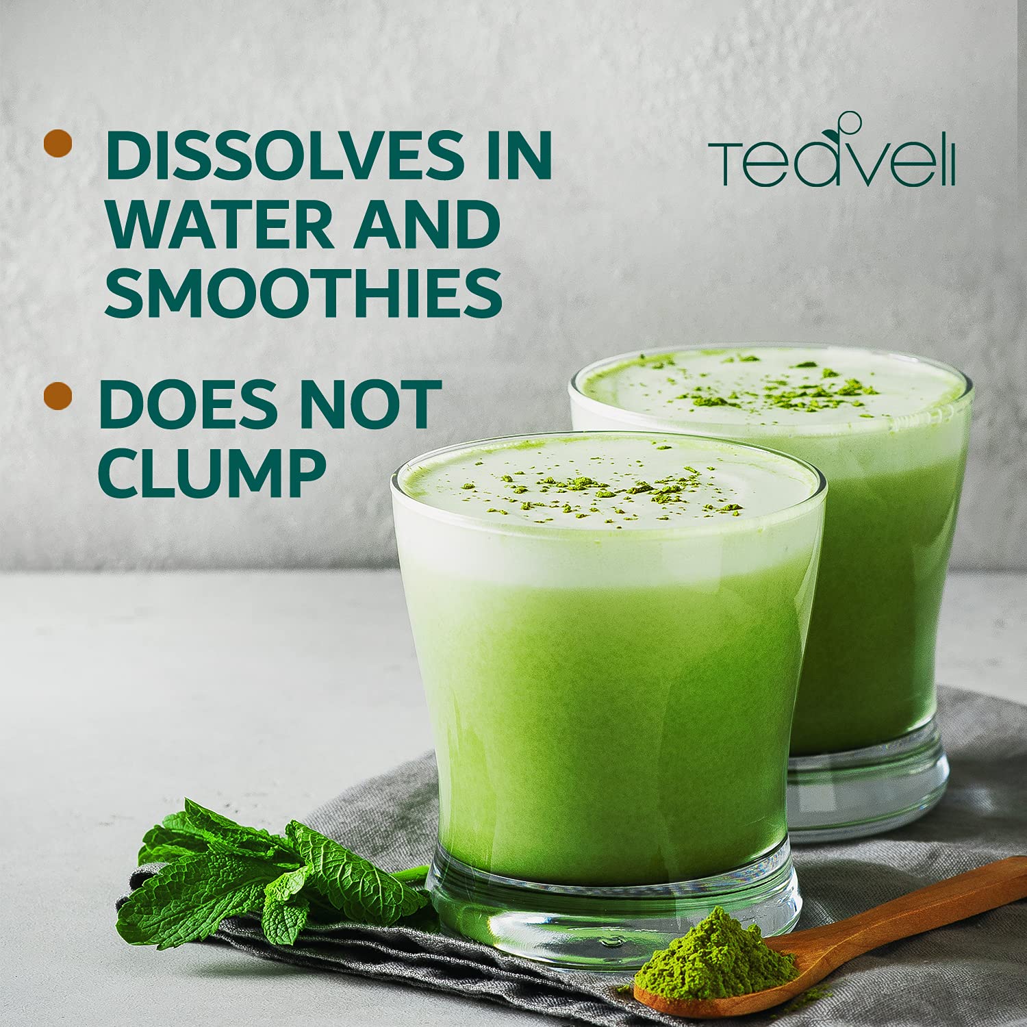 Front packaging of Teaveli Barley Grass Juice Powder