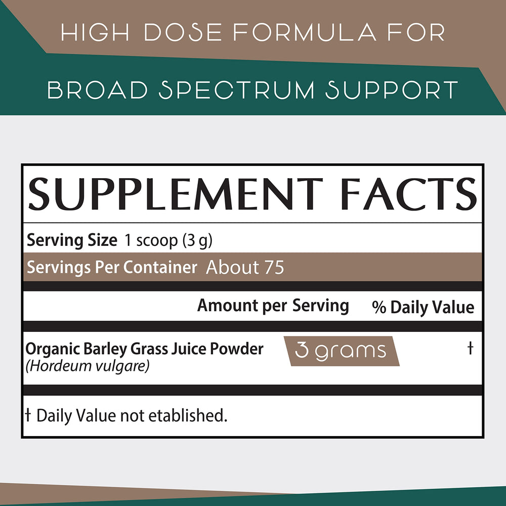 Nutrition and benefits of Utah-grown barley grass powder