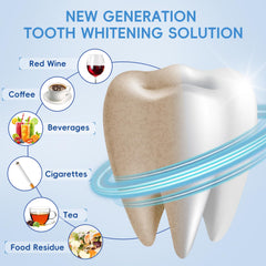 Whitening kit contents: gel, tray, and storage box