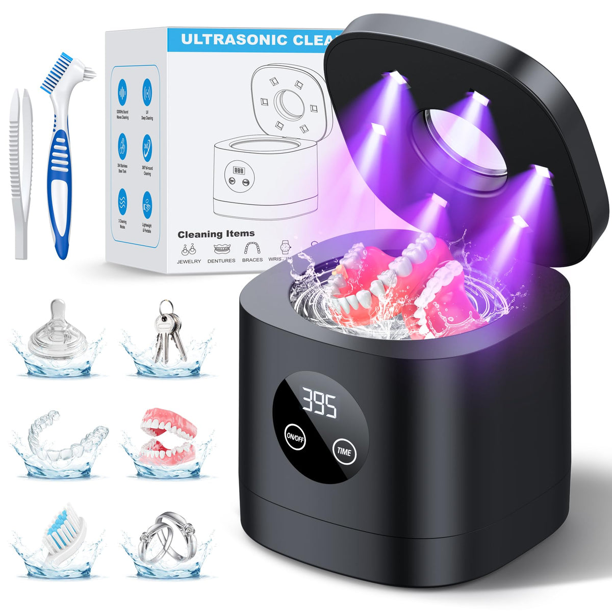 TEBAL Ultrasonic Retainer Cleaner front view