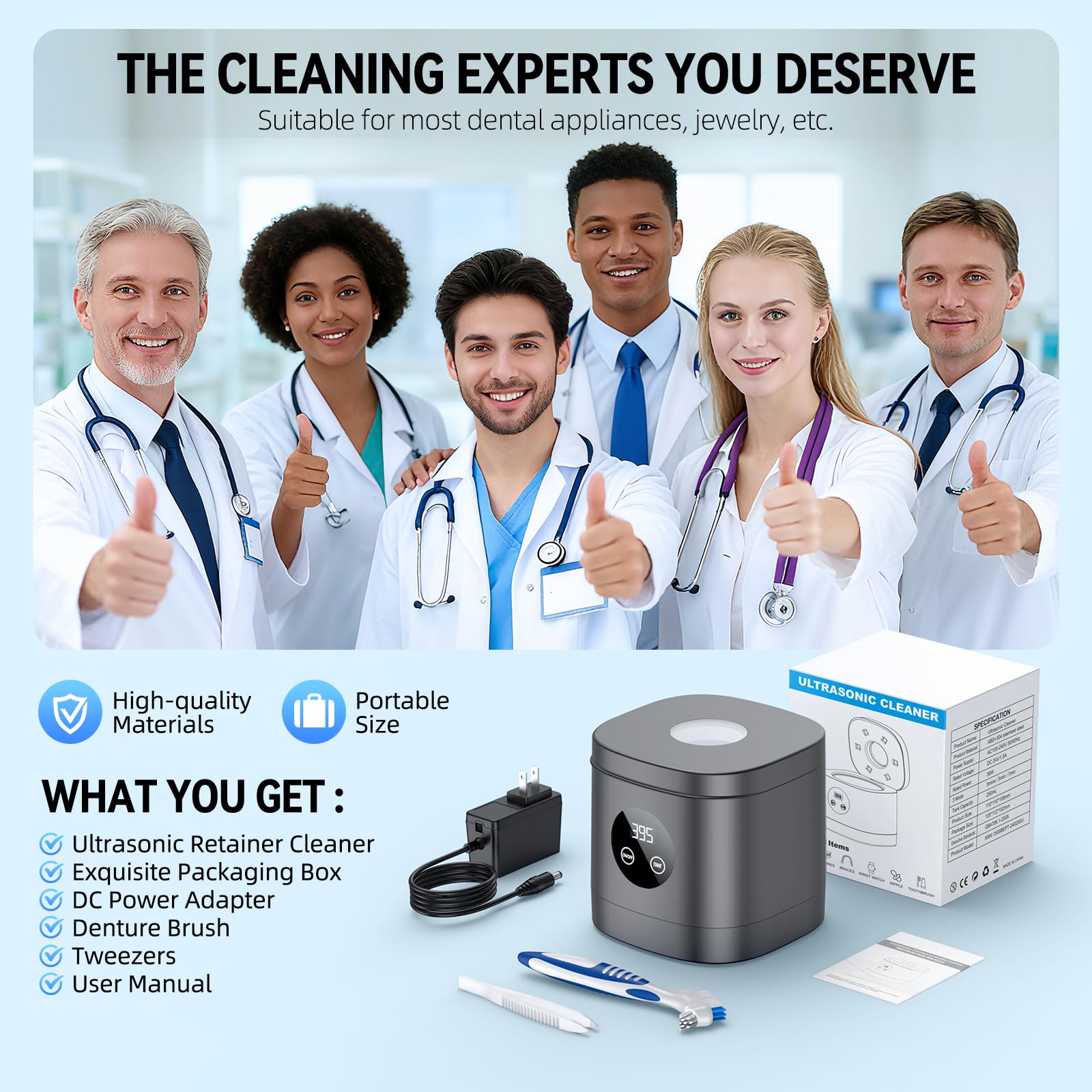 Product packaging shown with the cleaner