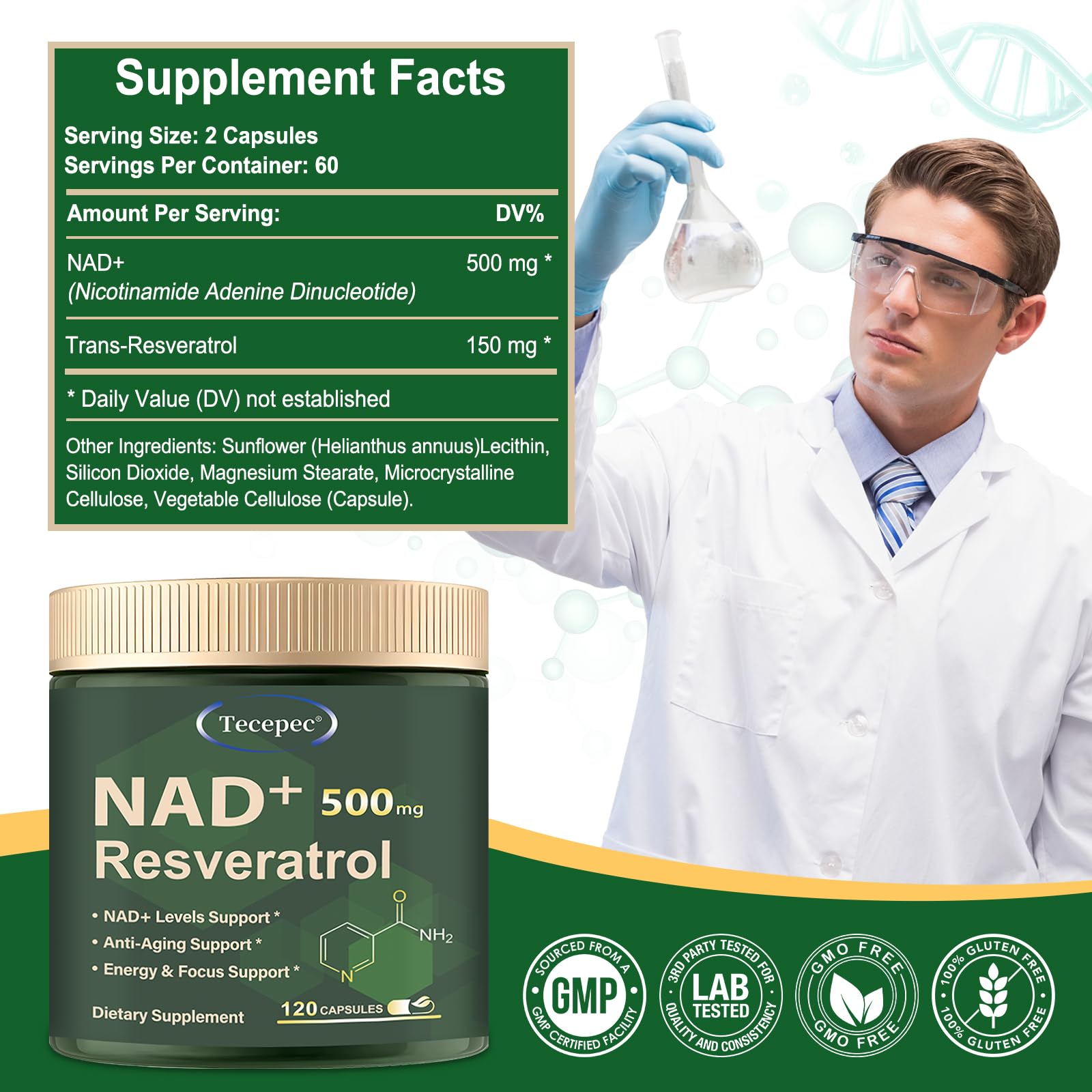 Blend of NAD+ and Resveratrol