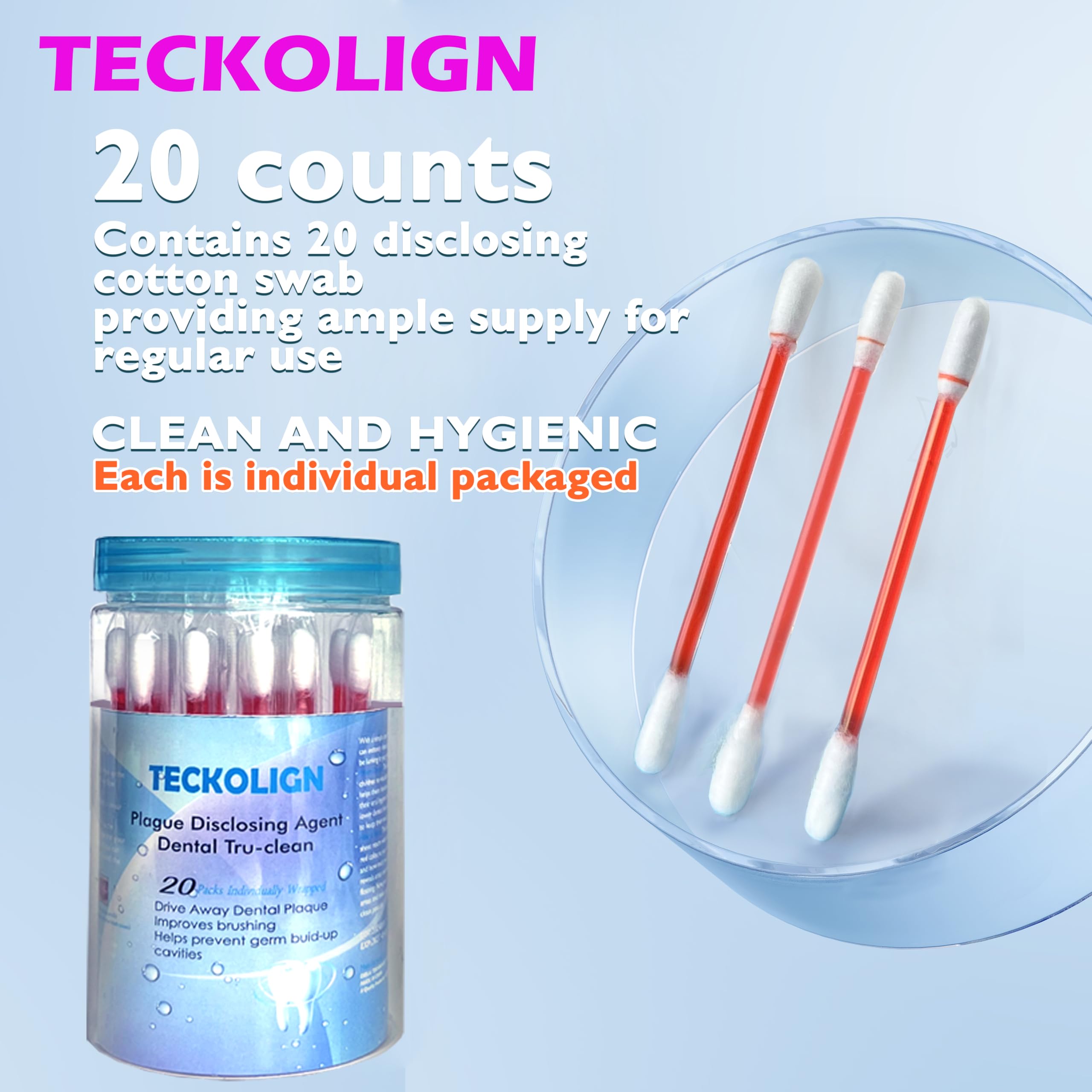 Kids and adults using Teckolign plaque disclosing agent
