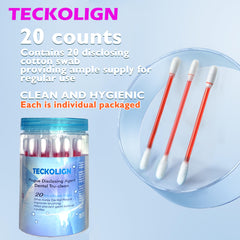 Kids and adults using Teckolign plaque disclosing agent