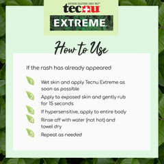Tecnu Extreme Poison Ivy Scrub in use on skin for relief