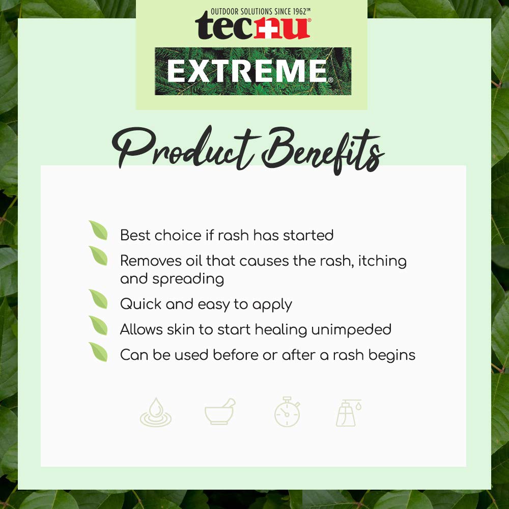 tecnu extreme poison ivy scrub rinse with water to remove oils