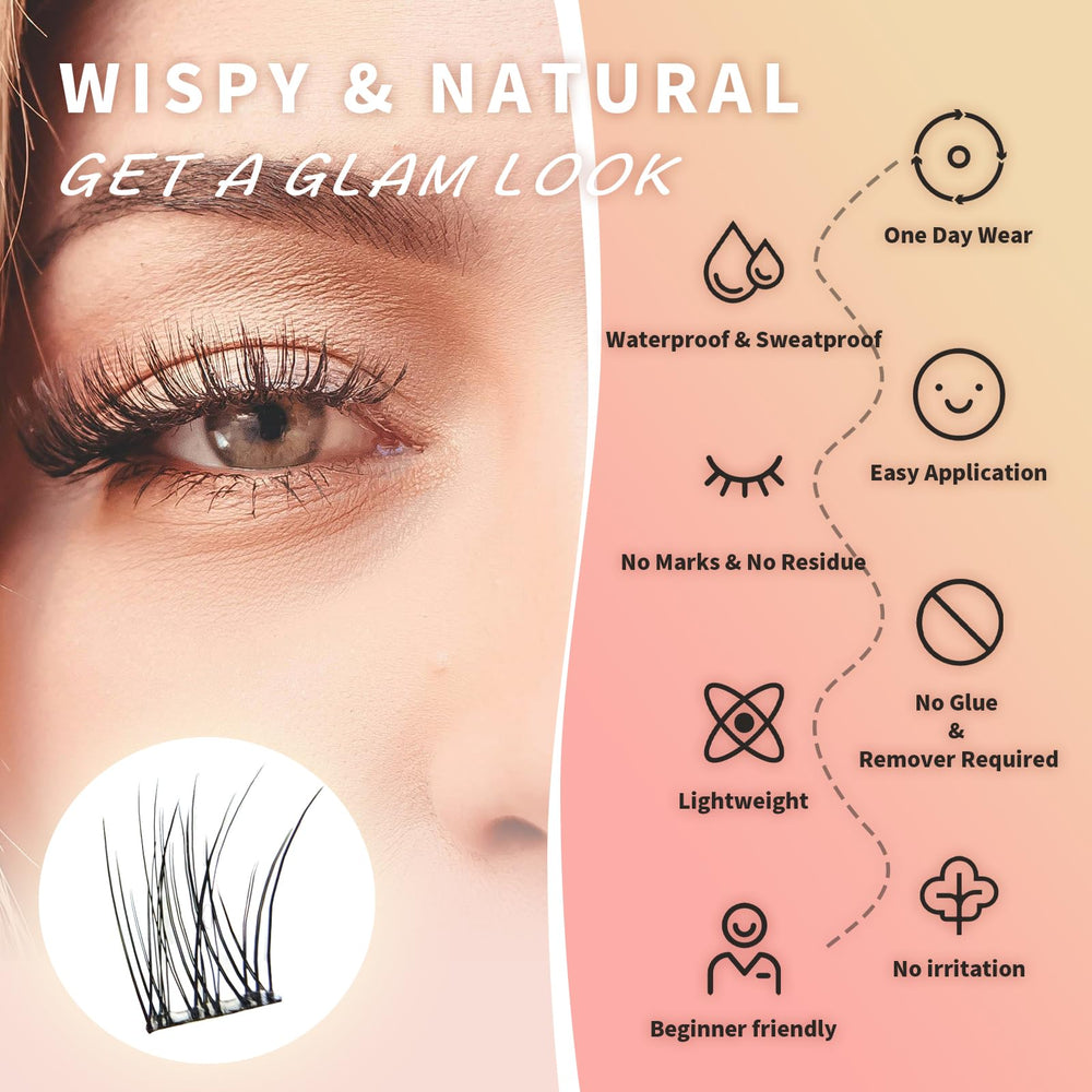 Tecxin pre-glued lashes with included tweezer simplifies lash wear.