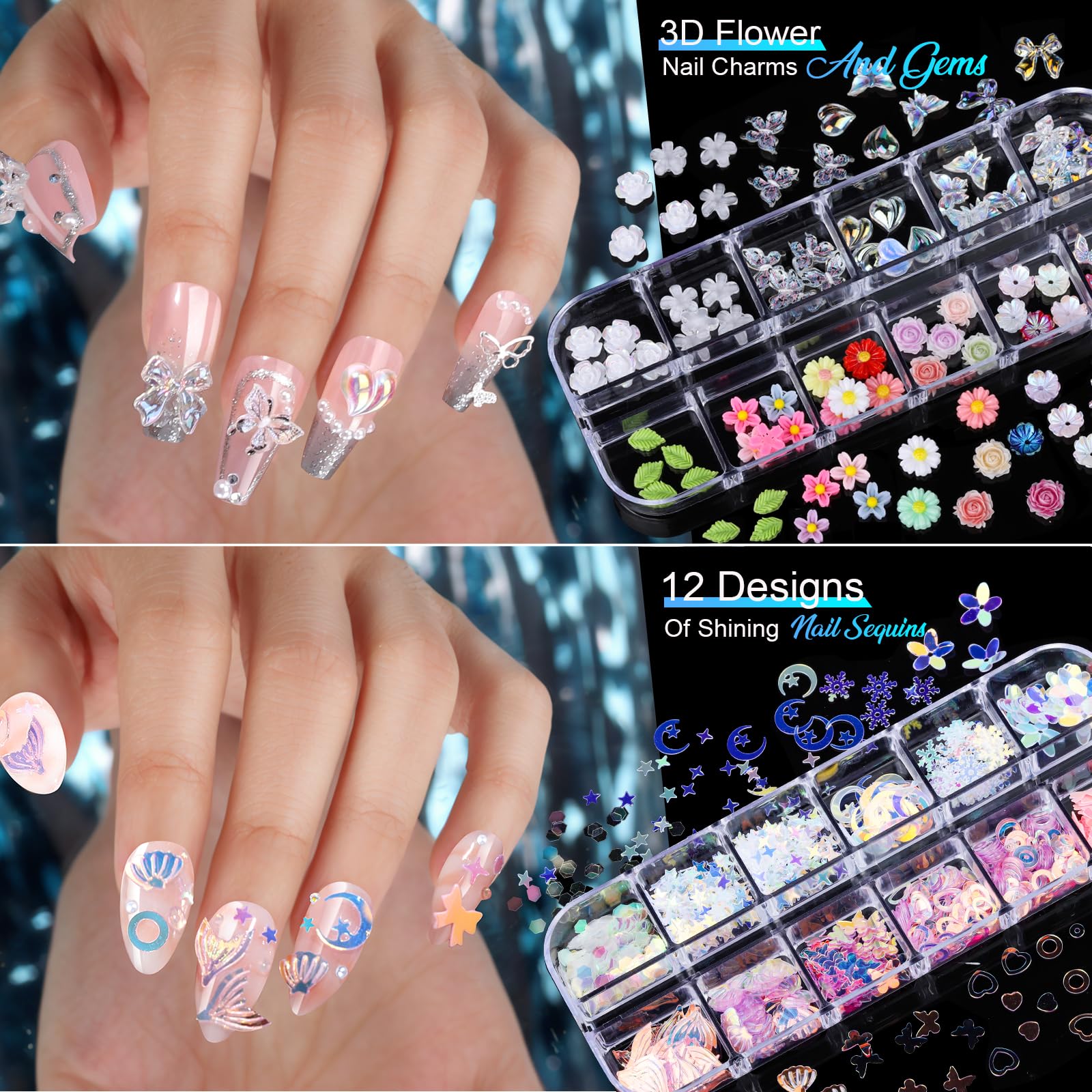 Teenitor bow nail charms collection adds playful elegance