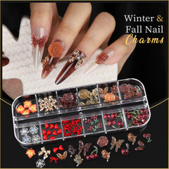 Teenitor flower and butterfly charms for autumn and winter accents