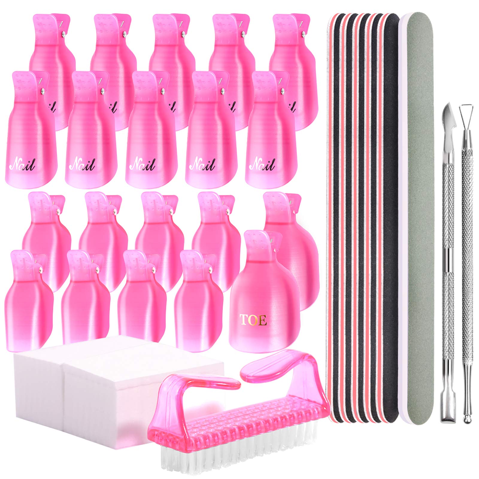 Teenitor gel nail remover clips on hands for quick soak-off polish