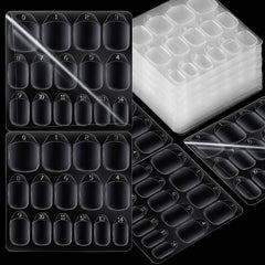 Teenitor nail adhesive tabs close-up showing 15 sizes for precise fit