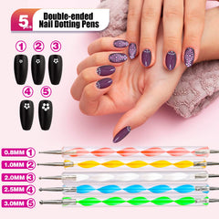 Teenitor Nail Art Kit in a zip bag keeps supplies organized and portable