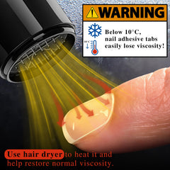 Teenitor nail tabs close-up thin 0.3mm profile for natural wear