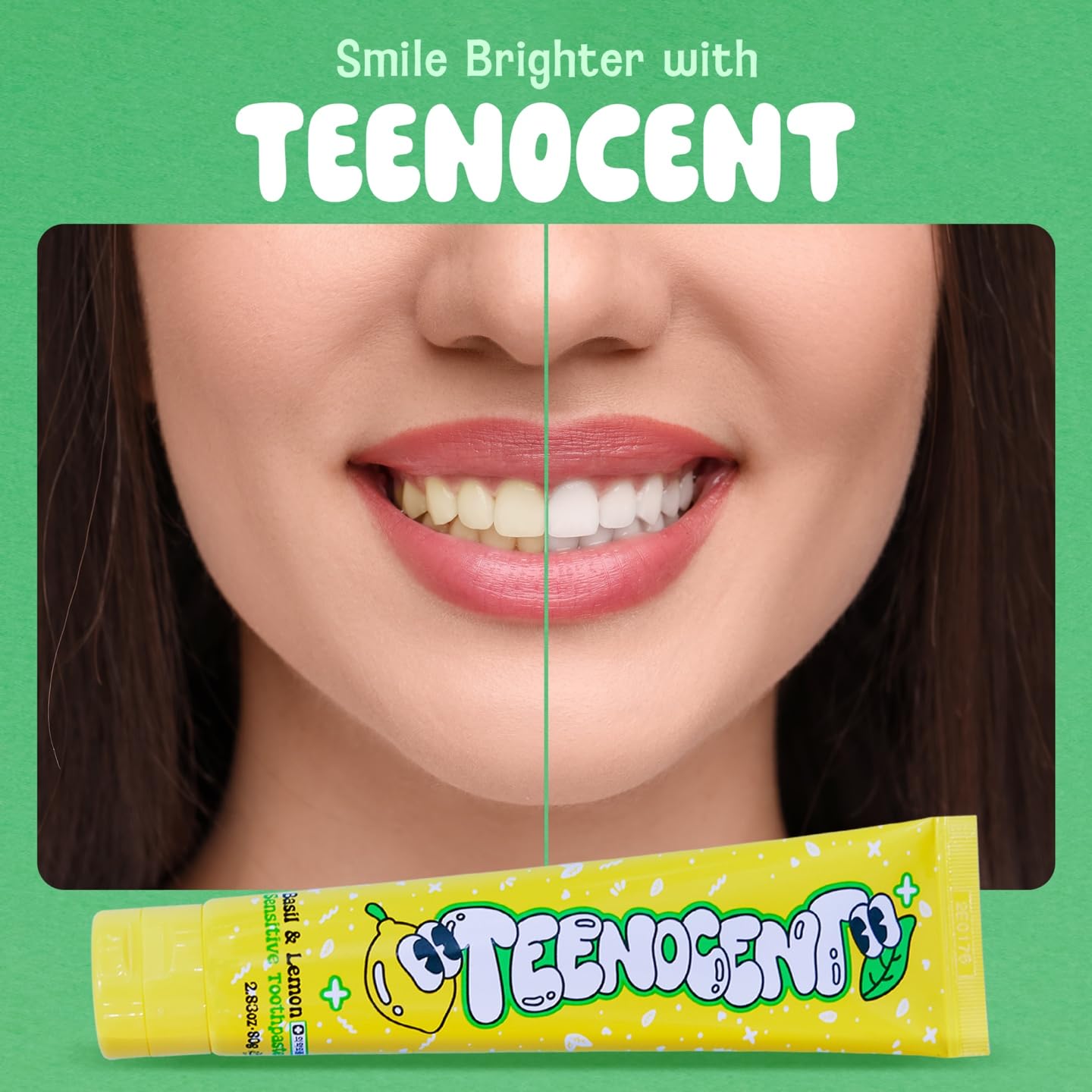 TEENOCENT toothpaste packaging showing Made in Korea