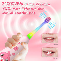 USB charging cable for teeteck kids toothbrush pink