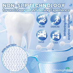 Before and after whitening comparison on teeth