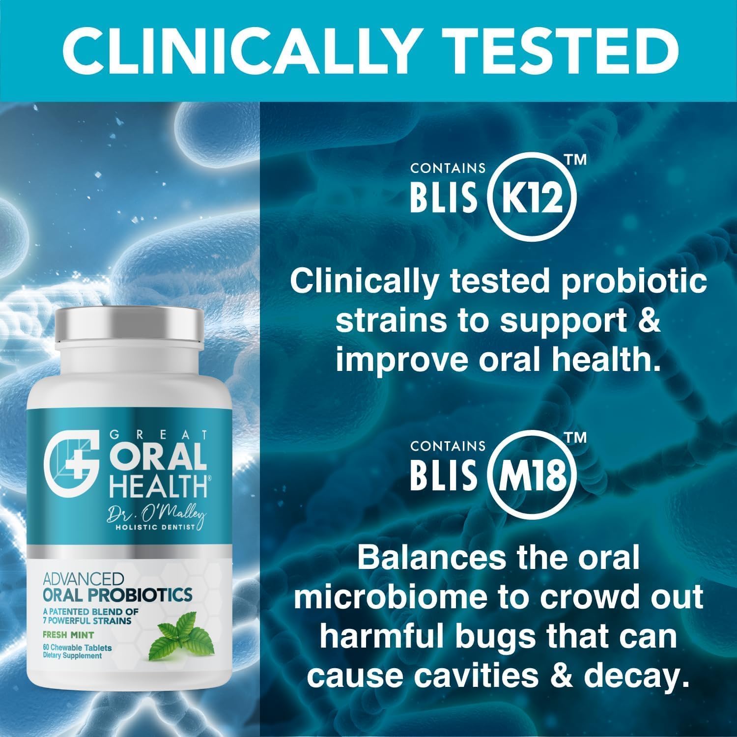 Graphic showing teeth and gums health benefits